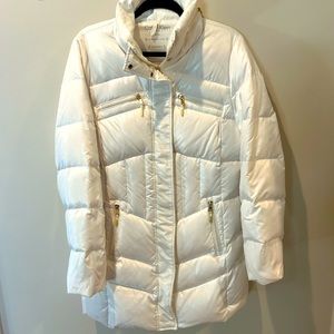 Calvin Klein white down feather coat jacket Never worn